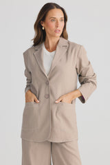 Brave & True August Blazer, Cocoa