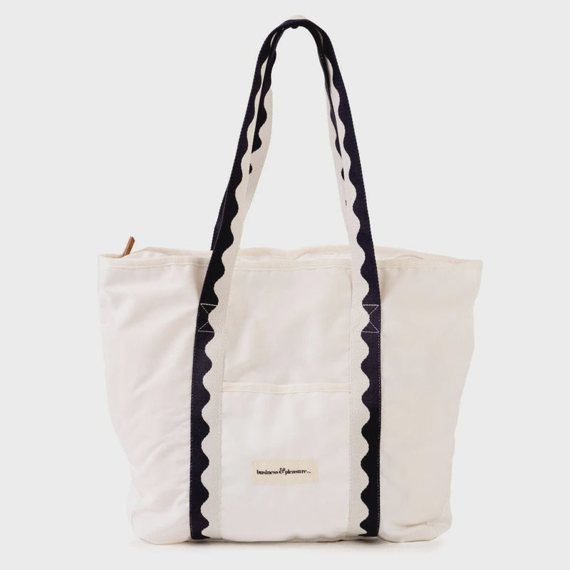 Business & Pleasure Beach Bag, Rivie White