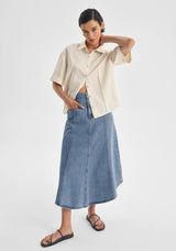 Morrison Jacque Denim Skirt, Light Blue