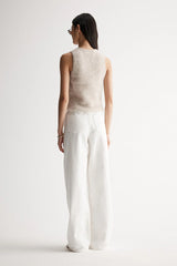 Elka Collective Abigail Knit Tank, White Marle