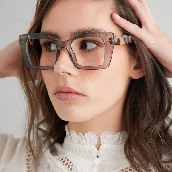 Captivated Eyewear Cleo Glasses, Grey/tortoiseshell