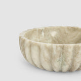 Arco Scalloped Bowl Brown Marble