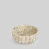 Arco Scalloped Bowl Brown Marble