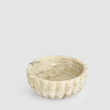 Arco Scalloped Bowl Brown Marble