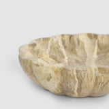 Oro Scallop Bowl, Butterscotch Marble