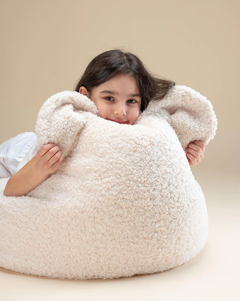 Wigiwama Teddy Bear Beanbag, Cream