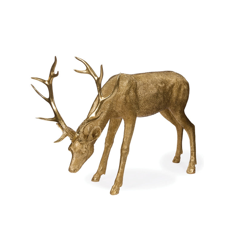 Gold Etched Standing Reindeer