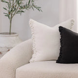 Eadie Aperitif Linen Cushion, Black