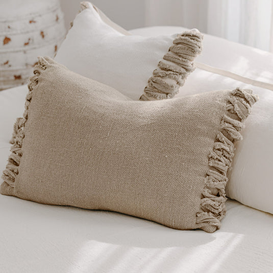 Eadie Aperitif Linen Cushion, Natural