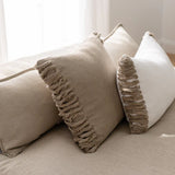 Eadie Aperitif Linen Cushion, Off White/Natural