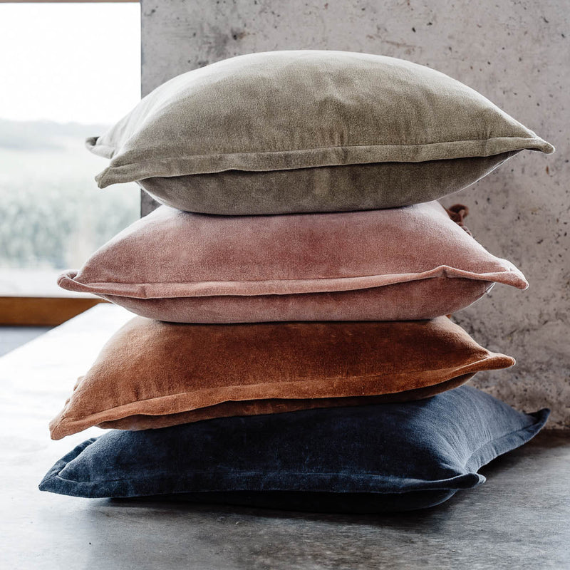 Eadie Evelyn Velvet Cushion Black