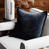 Eadie Evelyn Velvet Cushion Black