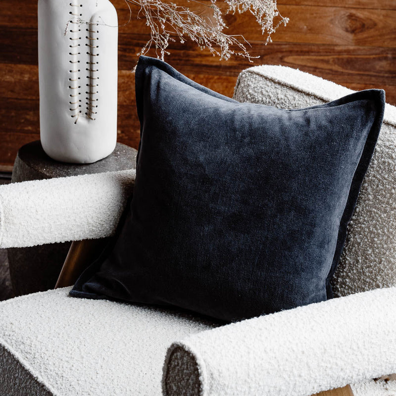 Eadie Evelyn Velvet Cushion Black