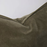 Eadie Evelyn Velvet Long Lumbar Cushion Olive
