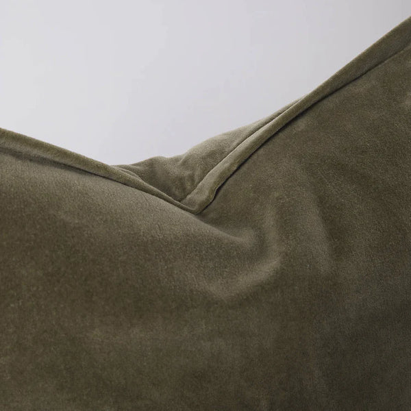 Eadie Evelyn Velvet Long Lumbar Cushion Olive