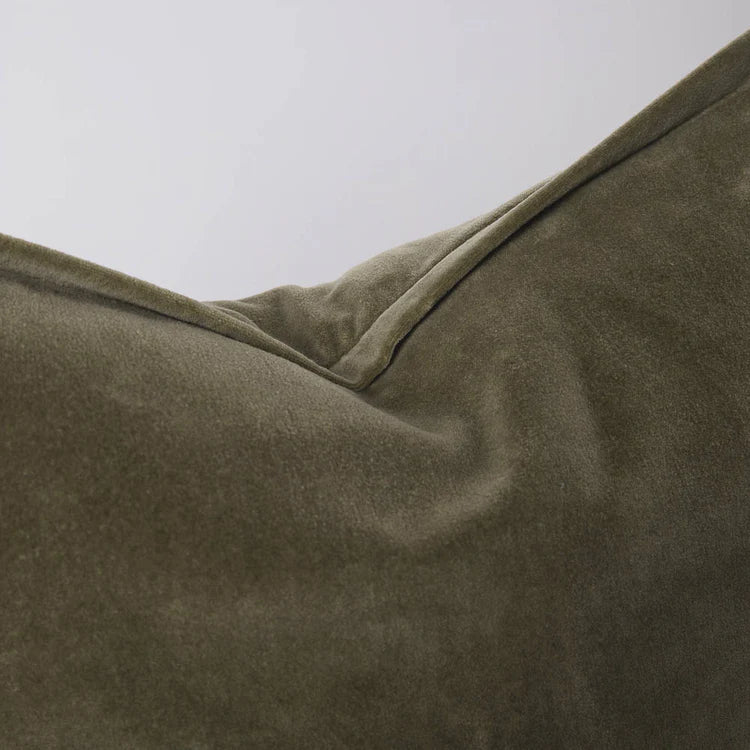 Eadie Evelyn Velvet Long Lumbar Cushion Olive