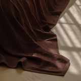 Luca Linen Bedcover, Chocolate