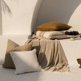Eadie Aperitif Linen Cushion, Off White