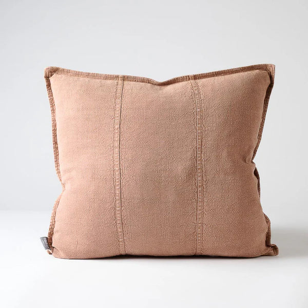 Eadie Luca Linen Cushion, Clay