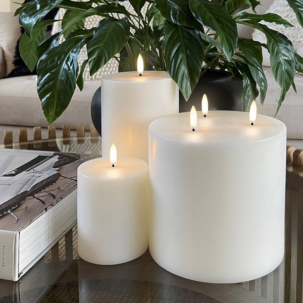 Enjoy Nordic White Wax Pillar Candle
