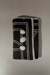 Elka Collective Beau Towel, Chocolate Ecru