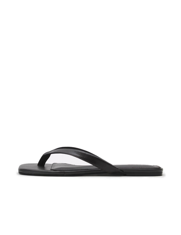 La Tribe Square Toe Thong Black