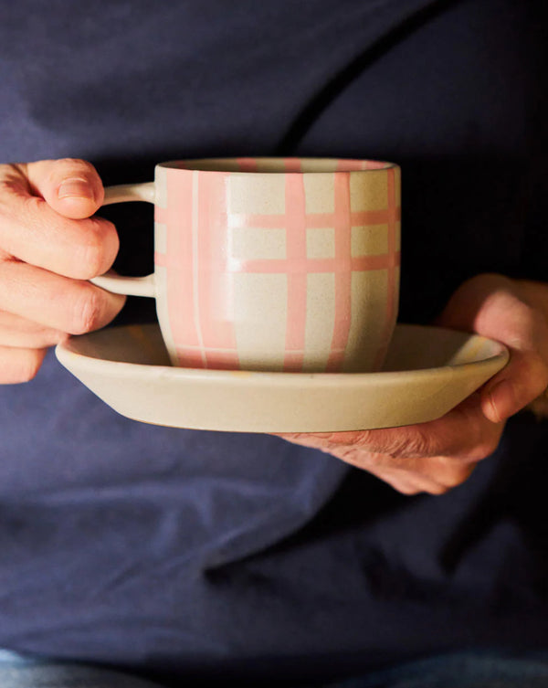 Robert Gordon Mug 'Cat's Pyjamas’ Mug, Musk Check