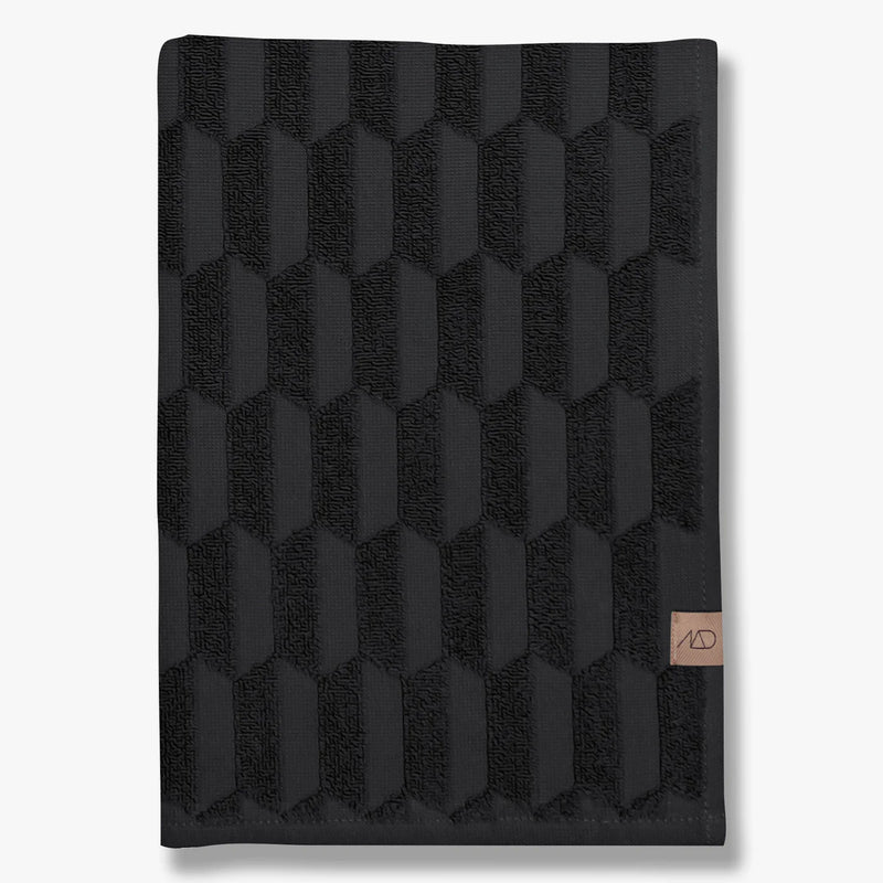 Mette Ditmer Geo Bath Towel, Black