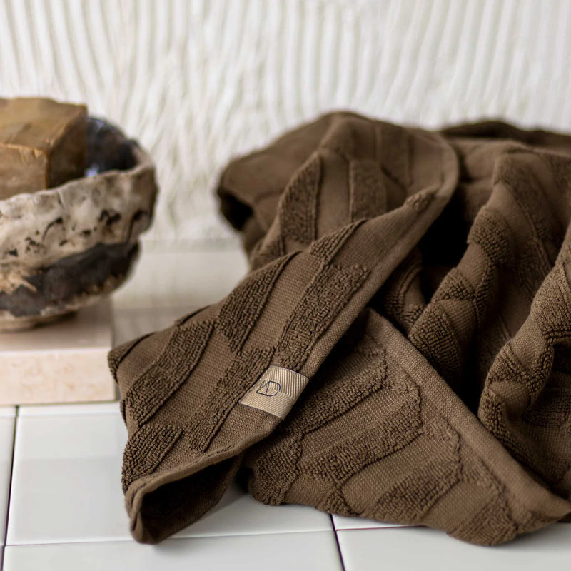 Mette Ditmer Geo Towel, Chocolate