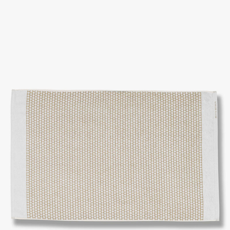 Mette Ditmer Grid Towel, Sand/Off-White