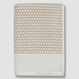 Mette Ditmer Grid Towel, Sand/Off-White