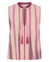 Ilio Nema Tzimi Top, Pink Mykonos Stripe