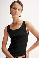 Elka Coralie Knit Top, Black