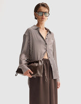 Elka Jamie Stripe Shirt, Brown
