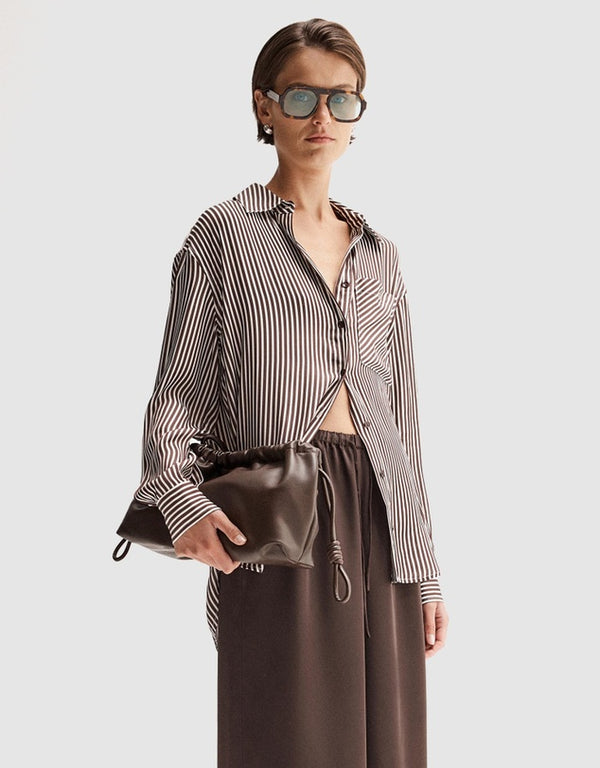 Elka Jamie Stripe Shirt, Brown