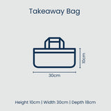 Rugby Stripe Take Away Bag