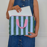 Green/Blue Stripe Laptop Case