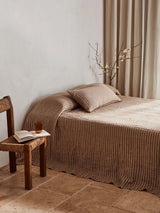 Ava Stripe Toffee Bedcover, Grand