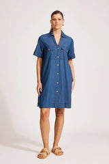 Eb&Ive Melenia Denim Shirt Dress, Indigo