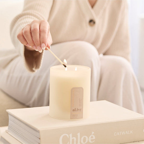 Al.ive Soy Candle, Apricot & Sweet Fig