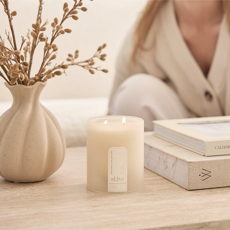 Al.ive Soy Candle, Mango & Lychee