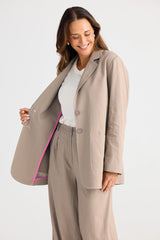 Brave & True August Blazer, Cocoa