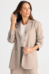 Brave & True August Blazer, Cocoa