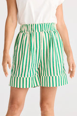 Brave & True Esplanade Short, Jade Stripe
