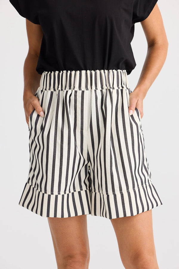Brave & True Esplanade Short, Black Stripe