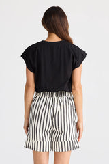 Brave & True Esplanade Short, Black Stripe