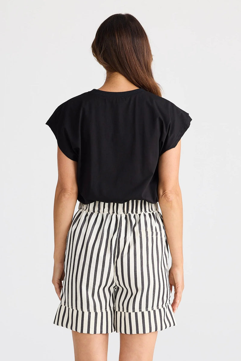 Brave & True Esplanade Short, Black Stripe