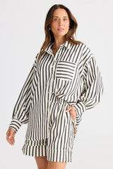Brave & True Esplanade Short, Black Stripe