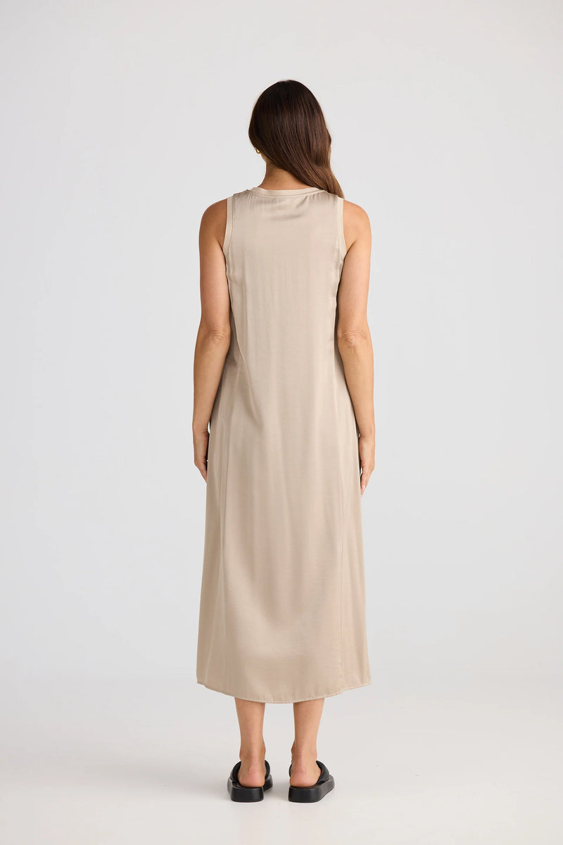 Brave & True Celine Dress,  Stone Taupe