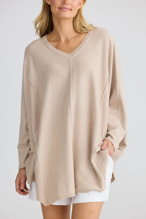 HomeLove Chill Top, Oat Marle S/M